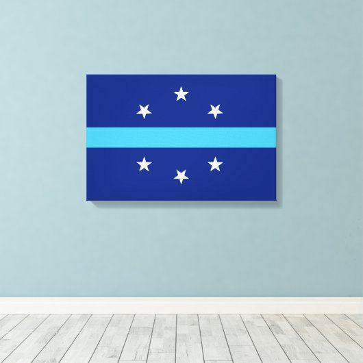 Vlag van Anaheim (Californië, VS) Canvas Afdruk (Insitu (Houten vloer))