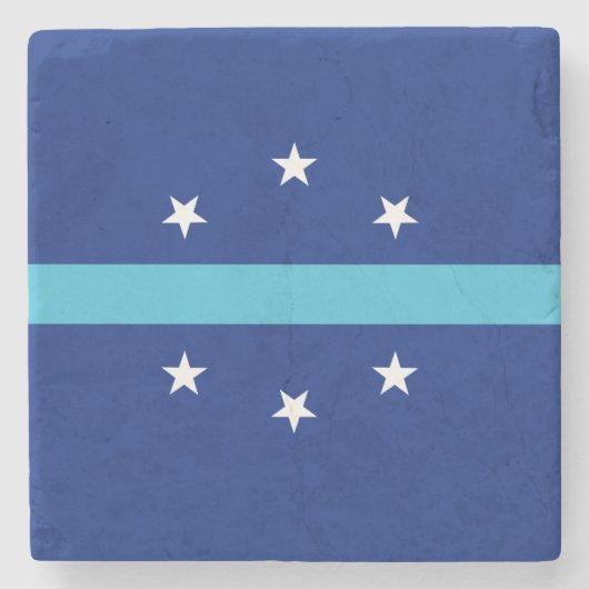 Vlag van Anaheim (Californië, VS) Stenen Onderzetter (Voorkant)