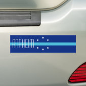 Vlag van Anaheim in Californië Bumpersticker (Op auto)