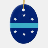 Vlag van Anaheim in Californië Keramisch Ornament (Voorkant)