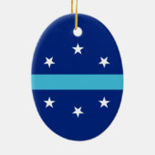 Vlag van Anaheim in Californië Keramisch Ornament (Achterkant)