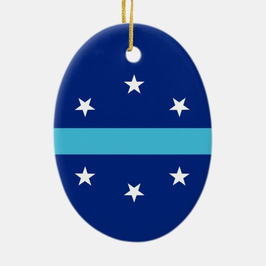 Vlag van Anaheim in Californië Keramisch Ornament (Achterkant)