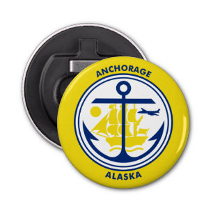 Vlag van Anchorage, Alaska Bottle Opener