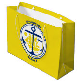 Vlag van Anchorage, Alaska Grote cadeautas (Achterkant Gekanteld)