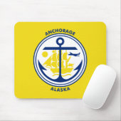 Vlag van Anchorage, Alaska Muismat (Met muis)