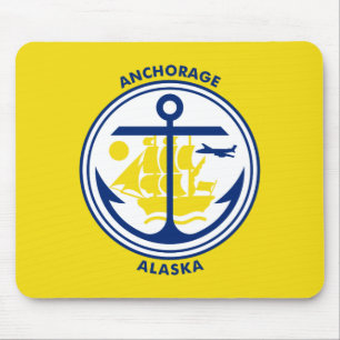 Vlag van Anchorage, Alaska Muismat