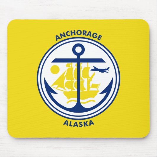 Vlag van Anchorage, Alaska Muismat (Voorkant)