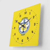 Vlag van Anchorage, Alaska Square Wall Clock Vierkante Klok (Hoek)