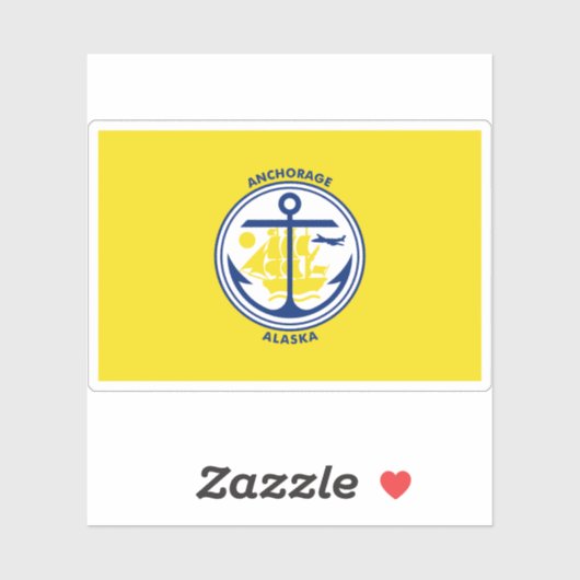 Vlag van Anchorage, Alaska Sticker (Vel)