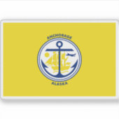 Vlag van Anchorage, Alaska Sticker (Voorkant)