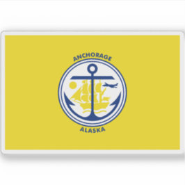 Vlag van Anchorage, Alaska Sticker