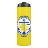 Vlag van Anchorage, Alaska Thermal Tumbler Thermosbeker (Voorkant)