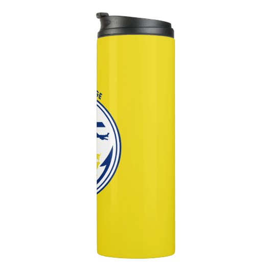 Vlag van Anchorage, Alaska Thermal Tumbler Thermosbeker (Geroteerd rechts)