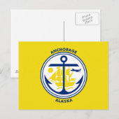 Vlag van Anchorage, Briefkaart Alaska (Voorkant / Achterkant)