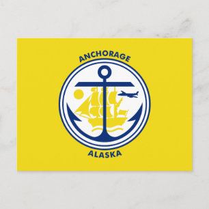 Vlag van Anchorage, Briefkaart Alaska