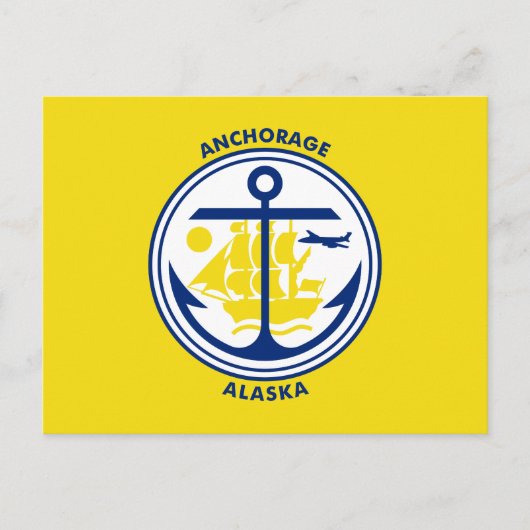 Vlag van Anchorage, Briefkaart Alaska (Voorkant)