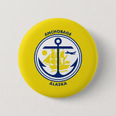 Vlag van Anchorage, Button Alaska Pinback (Voorkant)