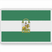 Vlag van Andalusië Sticker (Voorkant)