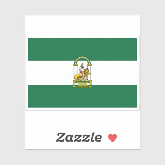 Vlag van Andalusië Sticker (Vel)