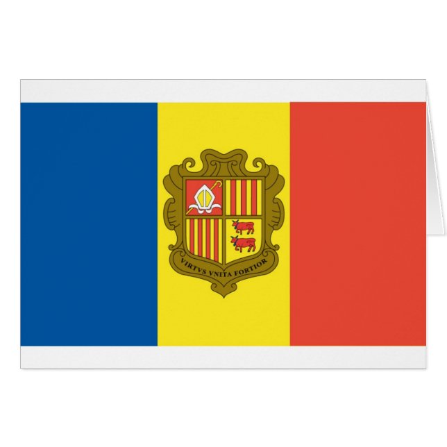 Vlag van Andorra (Voorkant Horizontaal)