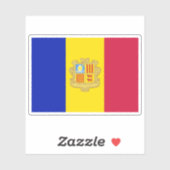 Vlag van Andorra (1959–1971) Sticker (Vel)