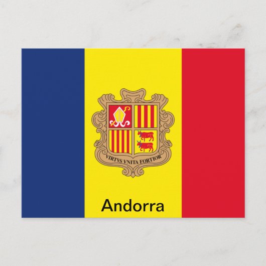 Vlag van Andorra Briefkaart (Voorkant)