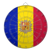 Vlag van Andorra Dartbord (Voorkant)