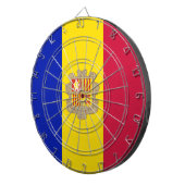 Vlag van Andorra Dartbord (Voorkant Rechts)