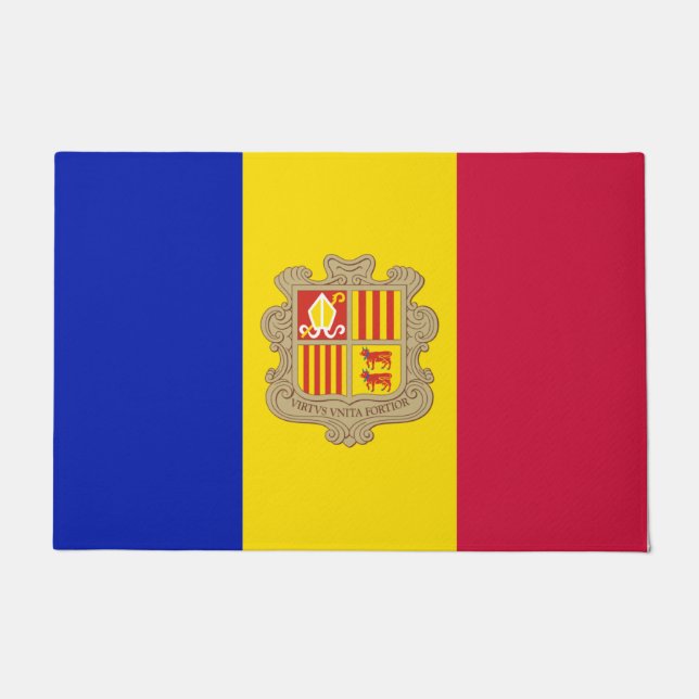 Vlag van Andorra Deurmat (Voorkant)