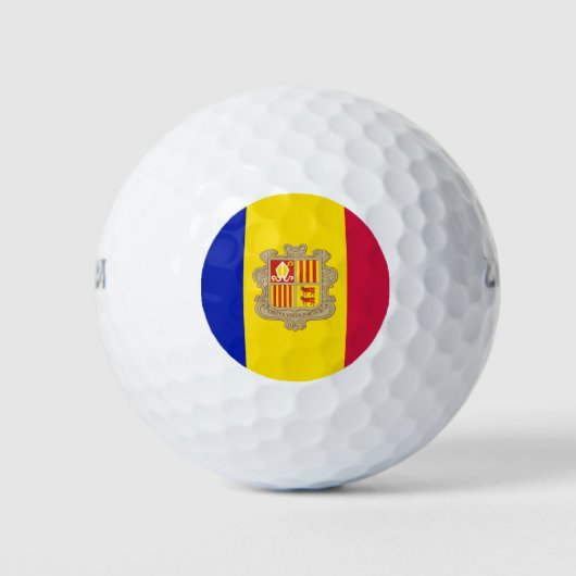 Vlag van Andorra Golfballen (Voorkant)
