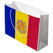 Vlag van Andorra Groot Cadeauzakje (Achterkant Gekanteld)