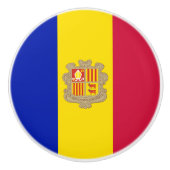 Vlag van Andorra Keramische Knop (Voorkant)