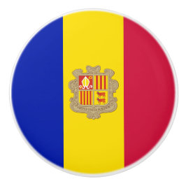 Vlag van Andorra Keramische Knop