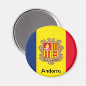 Vlag van Andorra Magneet (Voorkant / Achterkant)