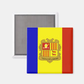 Vlag van Andorra Magneet (Voorkant / Achterkant)