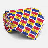 Vlag van Andorra Patroon Stropdas (Opgerold)