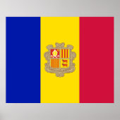 Vlag van Andorra Poster (Voorkant)