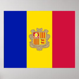 Vlag van Andorra Poster