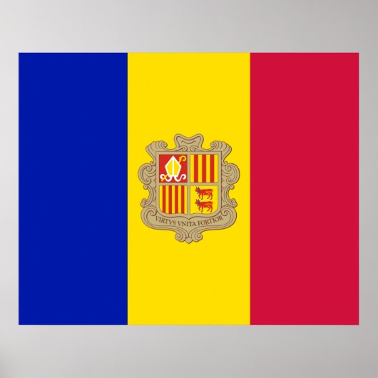 Vlag van Andorra Poster (Voorkant)