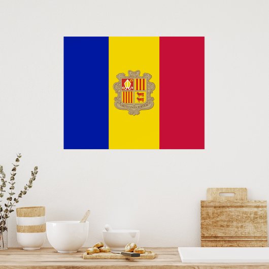 Vlag van Andorra Poster (Keuken)