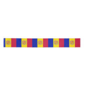 Vlag van Andorra Satijnen Lint (Voorkant)