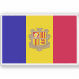 Vlag van Andorra Sticker