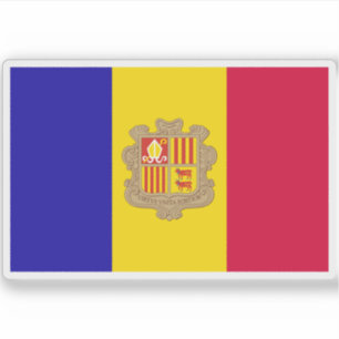 Vlag van Andorra Sticker