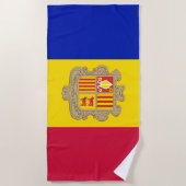 Vlag van Andorra Strandlaken (Voorkant)