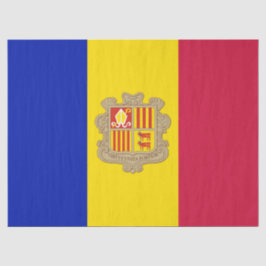 Vlag van Andorra Tissuepapier