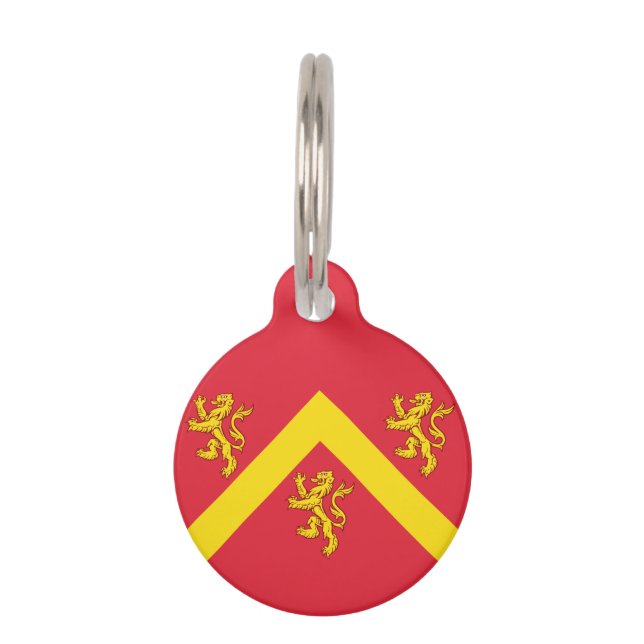 Vlag van Anglesey huisdier ID-tag Huisdierpenning (Achterkant)