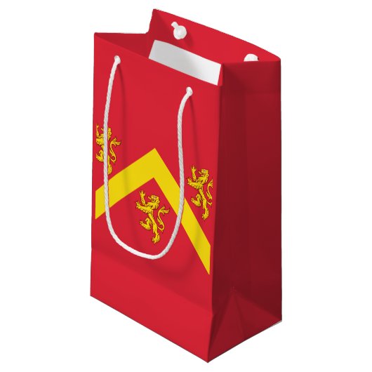 Vlag van Anglesey Small Gift Bag Klein Cadeauzakje (Voorkant Gekanteld)
