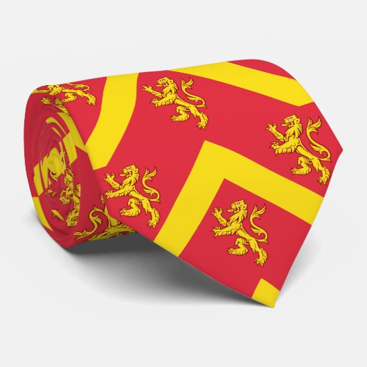 Vlag van Anglesey-Stropdas Stropdas (Opgerold)