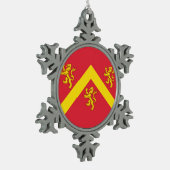 Vlag van Anglesey Tin Sneeuwvlok Ornament (Links)