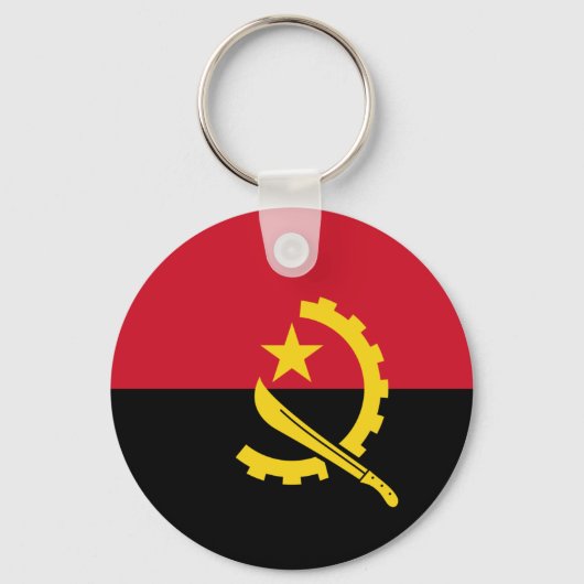 Vlag van Angola - Bandeira de Angola Sleutelhanger (Voorkant)